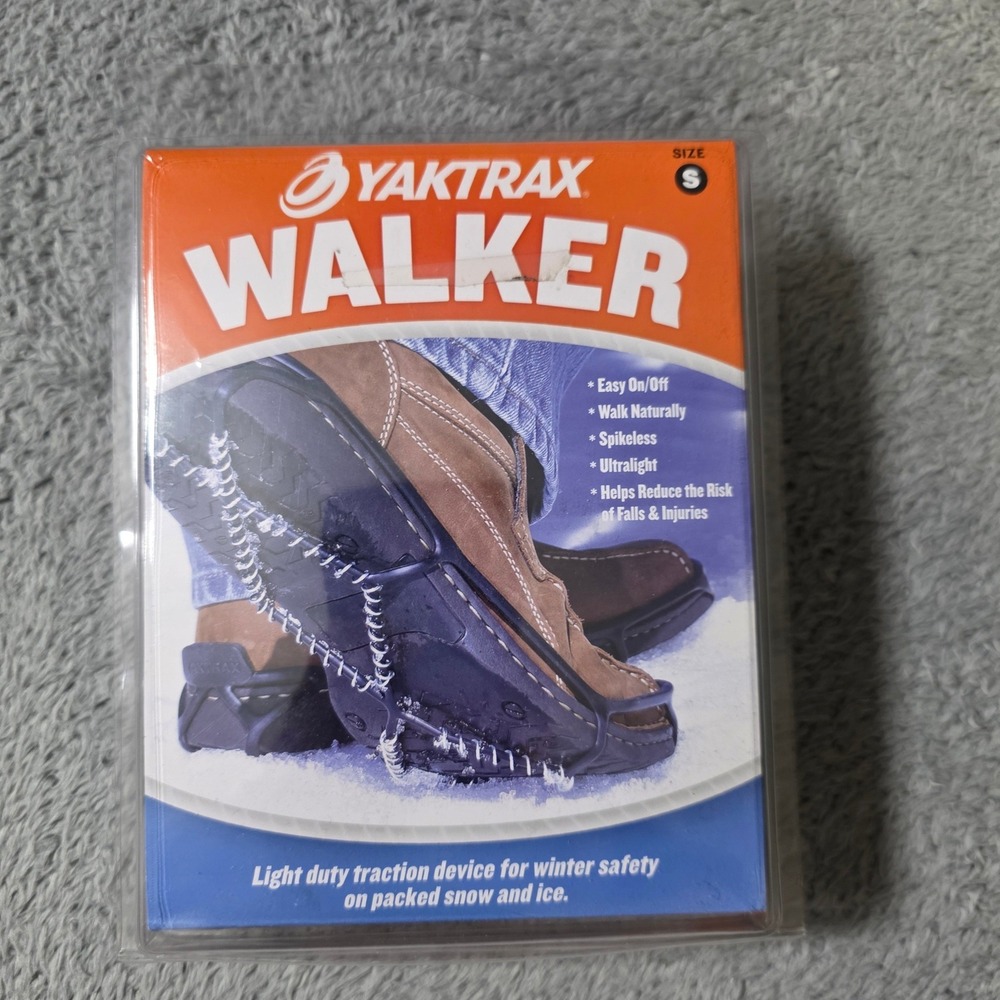 Yaktrax Unisex Small Walker Traction‎ Cleats Black Spikeless Ice Snow Grips 2814